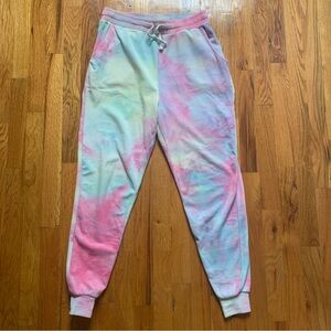 Charlotte Russe pink ultra soft tie dye joggers size xs